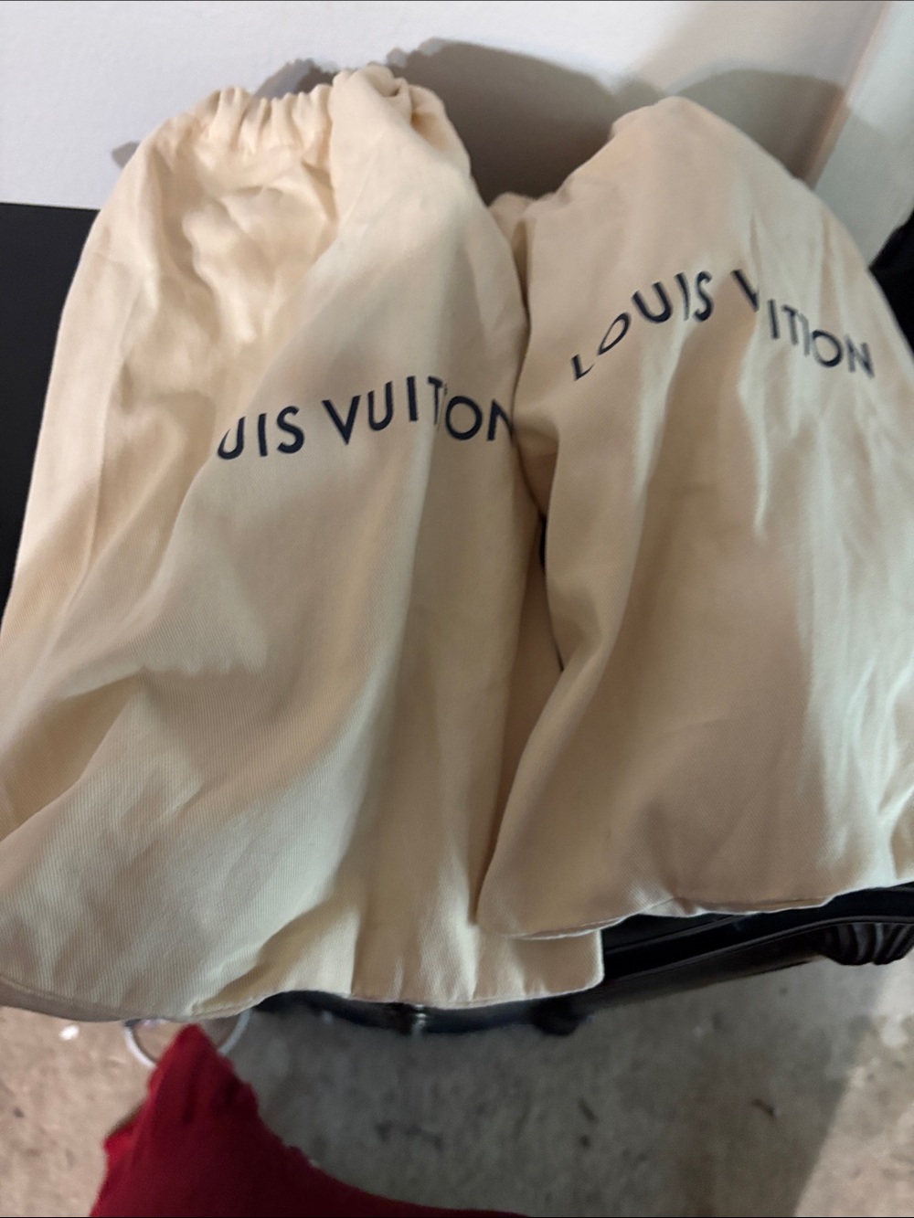 Louis Vuitton Denim Quilted Navy Ballet Flats with LV Plaque - Picture 9 of 11